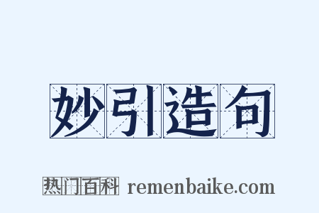 妙引造句是什么意思的图片